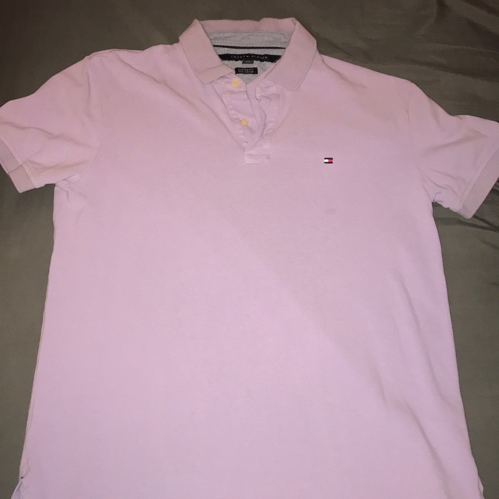 Hilfiger purple logo polo